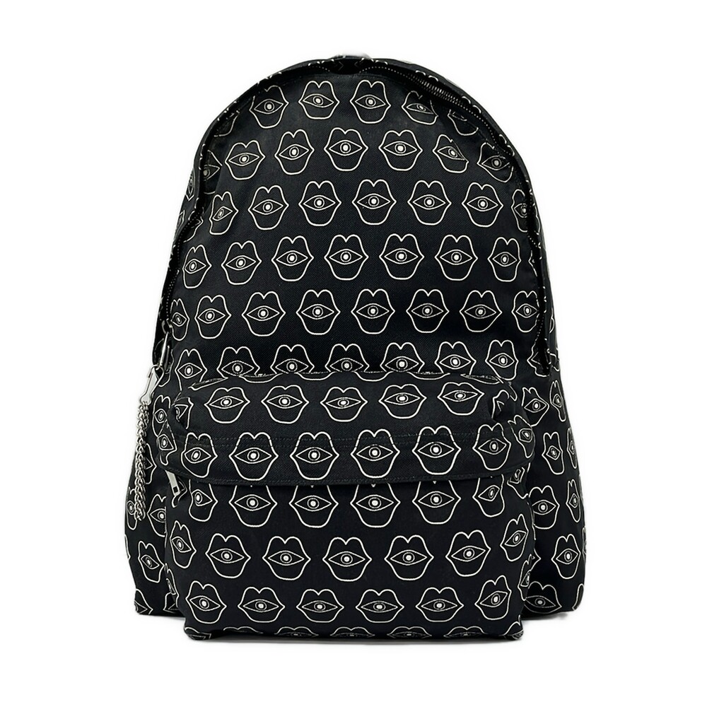 Celine Telepathic Love Backpack Black White Nylon Leather